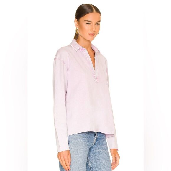 Frank & Eileen Popover Henley in Lavender Stain L NWOT - Picture 1 of 11